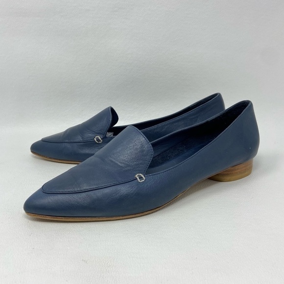 Equitare Blue Leather Pointed Toe Flats, Women’s Size 40 - Picture 14 of 14
